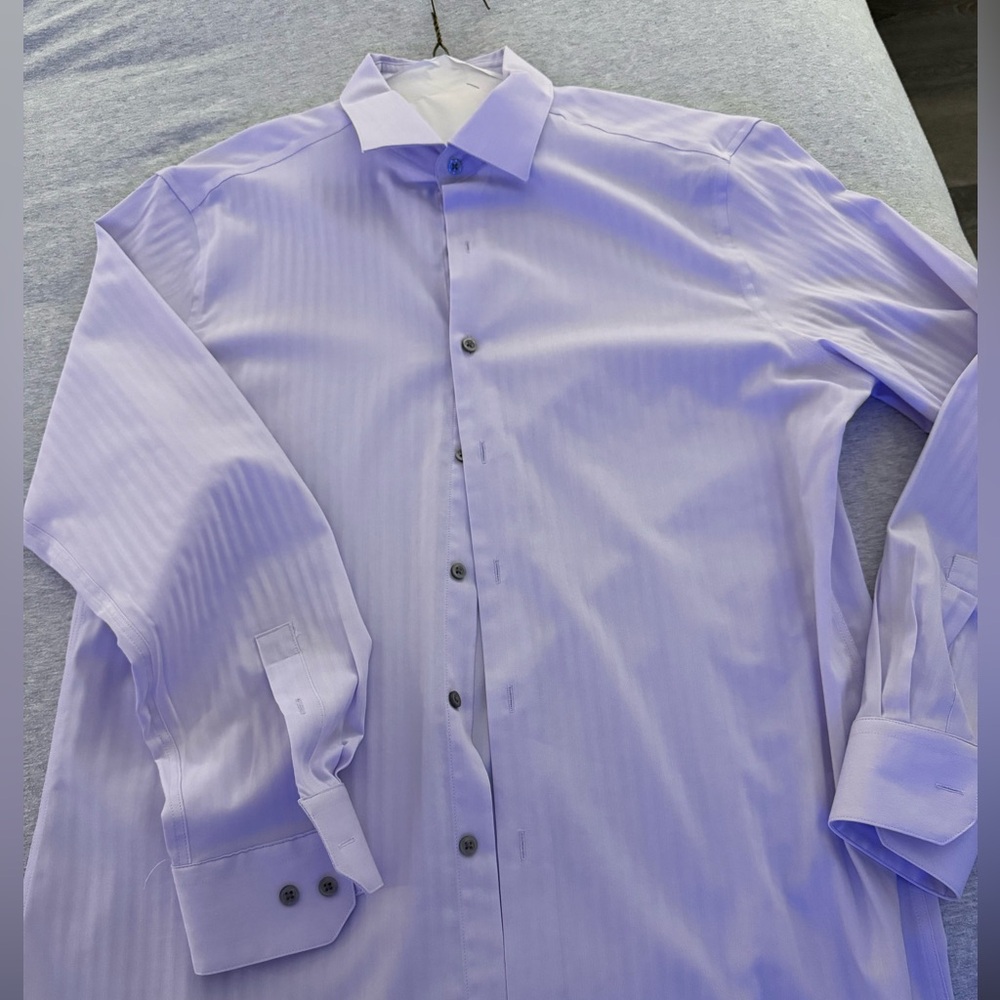 Alfani Purple Dress Shirt with Textured Pattern